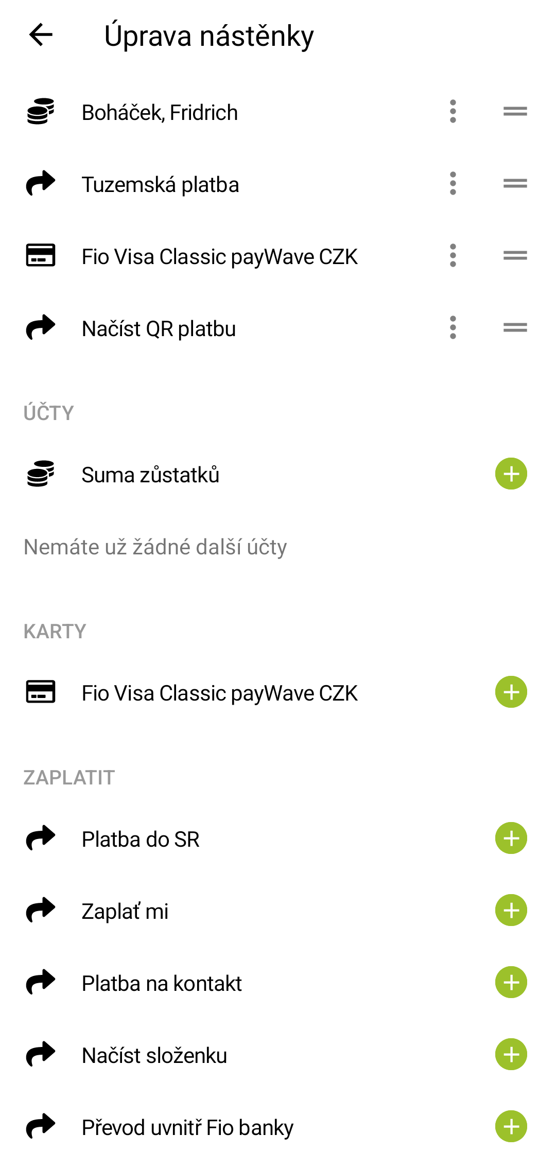 Úprava Nástěnky