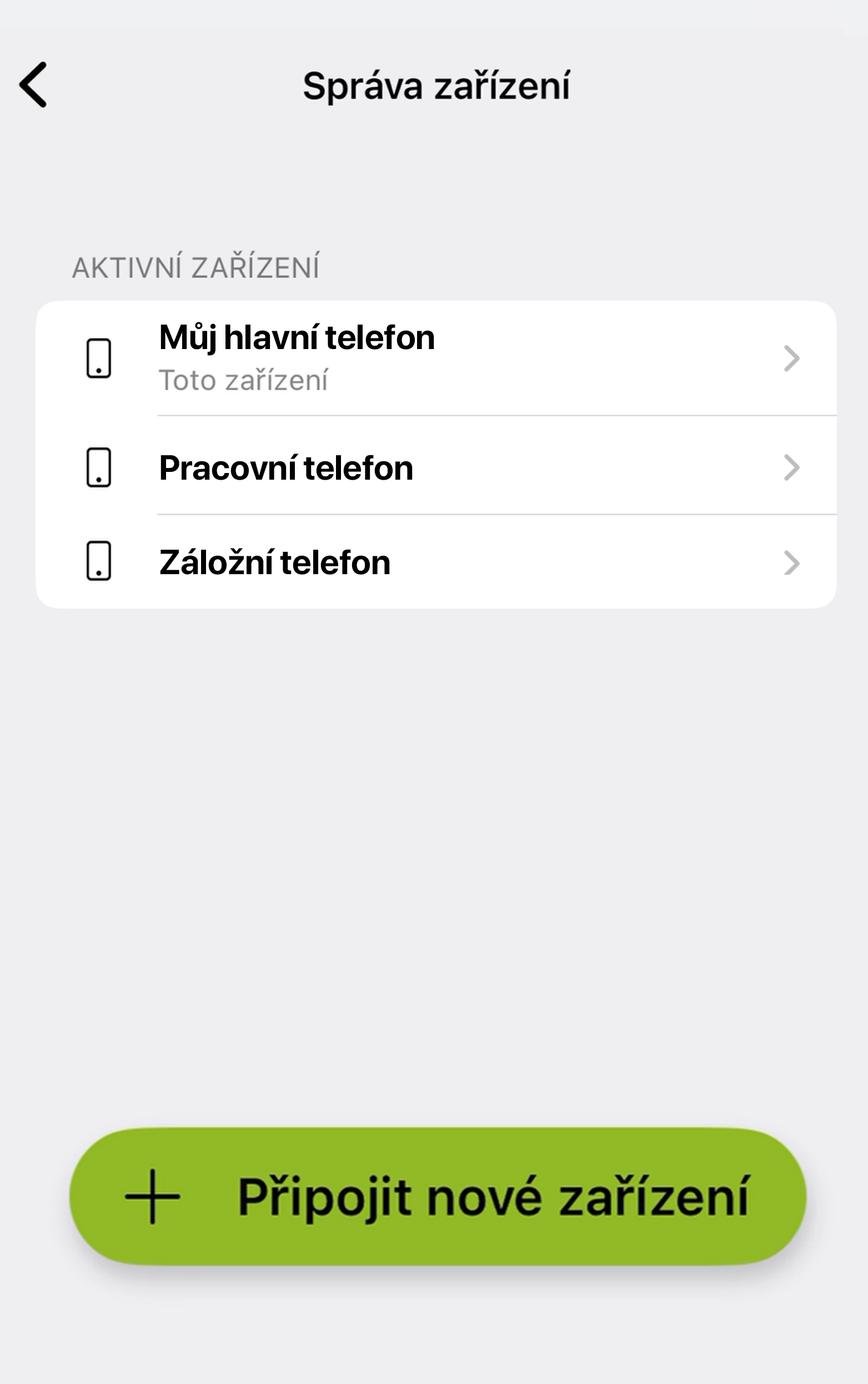 Připojit nové zařízení