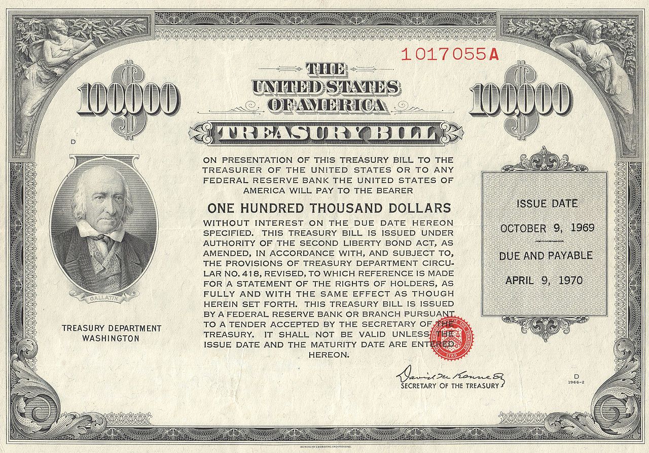 Americký státní dluhopis emitovaný v roce 1969. Zdroj: Wikimedia