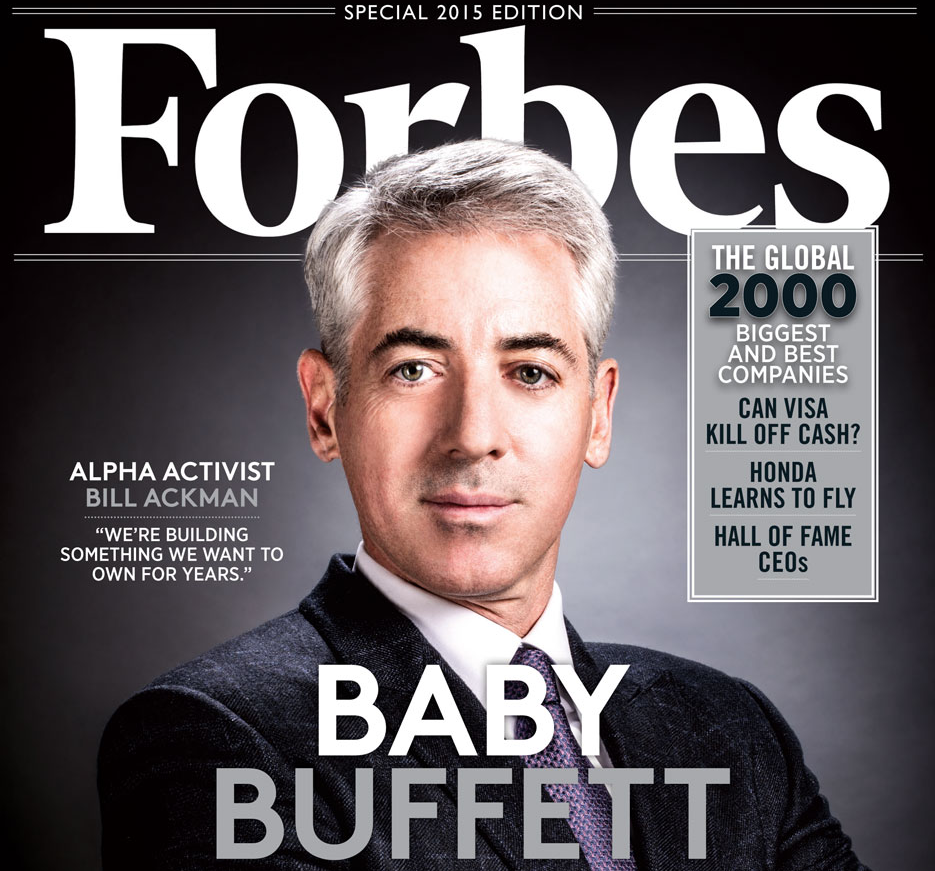 Bill Ackman na obálce magazínu Forbes, který ho nazval "baby Buffettem"